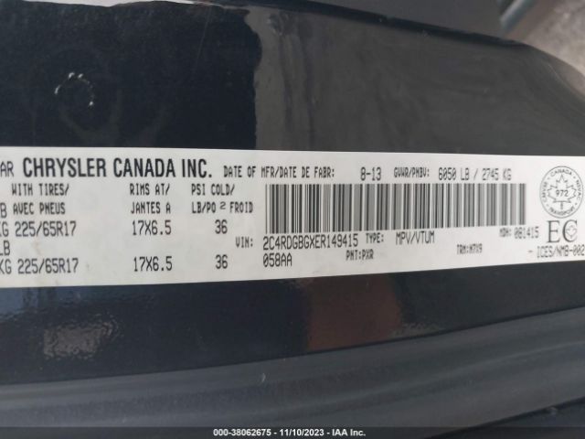 2C4RDGBGXER149415 Dodge Grand Caravan Se/sxt