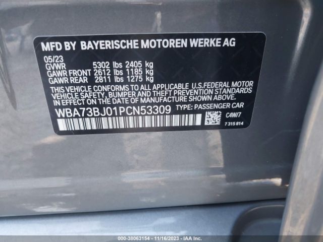 2023 BMW 5 SERIES WBA73BJ01PCN53309 Photo 8