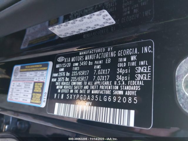 2020 KIA SORENTO 5XYPGDA35LG692085 Photo 8