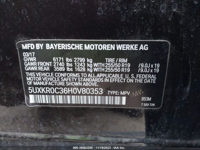 5UXKR0C36H0V80353 BMW X5 Xdrive35i