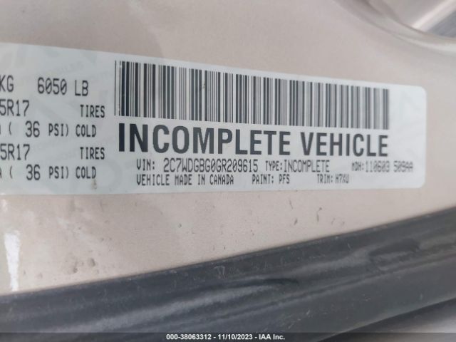 2C7WDGBG0GR209615 Dodge Grand Caravan Se