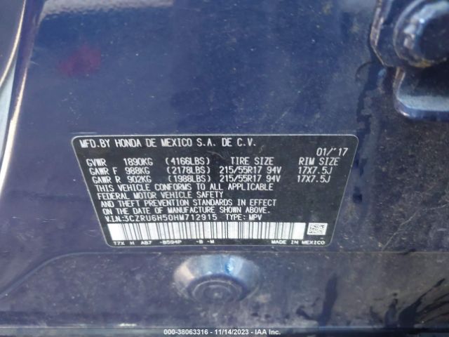 3CZRU6H50HM712915 Honda HR-V EX