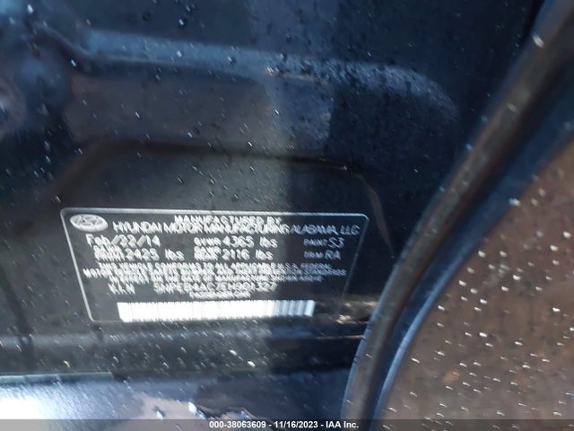 Hyundai SONATA GLS 2014 5NPEB4AC7EH901327 Image 9