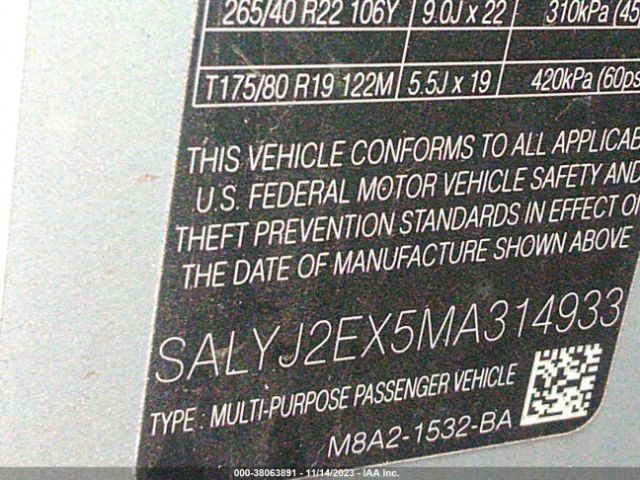 SALYJ2EX5MA314933 Land Rover Range Rover Velar P250 S