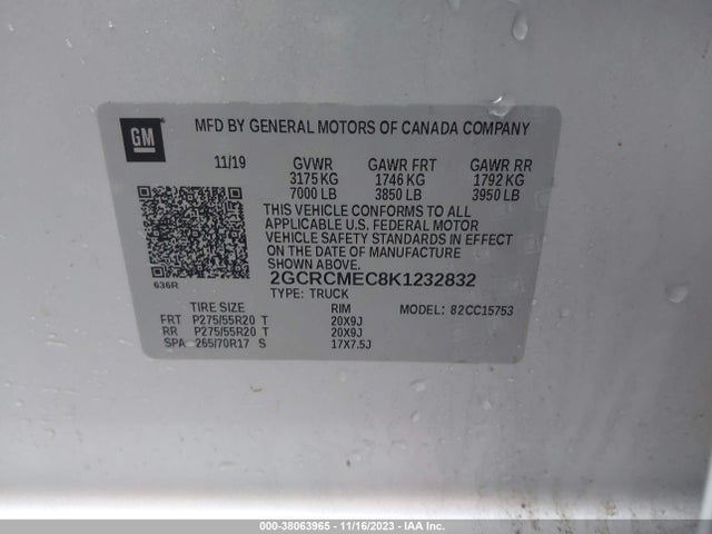 Chevrolet Silverado 1500 Ld Silverado Custom 2019 2GCRCMEC8K1232832 Image 9