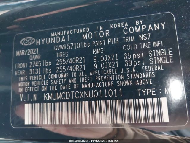 KMUMCDTCXNU011011 Genesis Gv70 3.5t Awd Sport