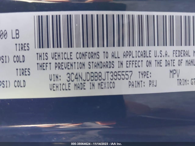 2018 JEEP COMPASS ALTITUDE VIN: 3C4NJDBB8JT395557