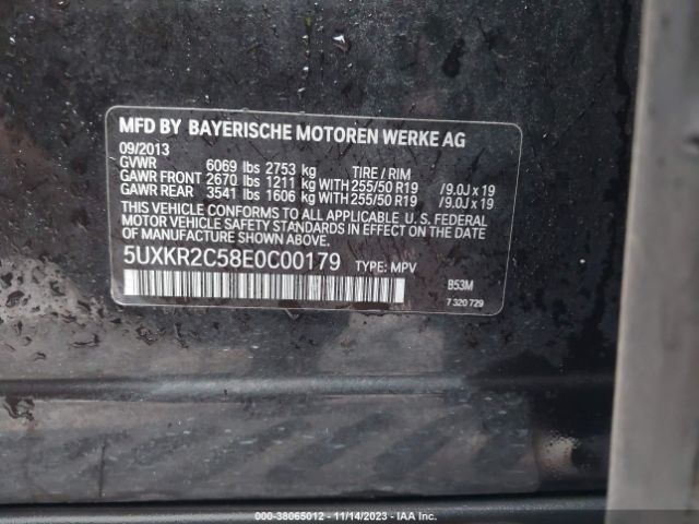 5UXKR2C58E0C00179 BMW X5 Sdrive35i