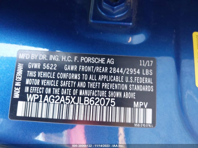 2018 PORSCHE MACAN WP1AG2A5XJLB62075 Photo 8