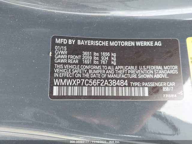 2015 MINI HARDTOP WMWXP7C56F2A38484 Photo 8