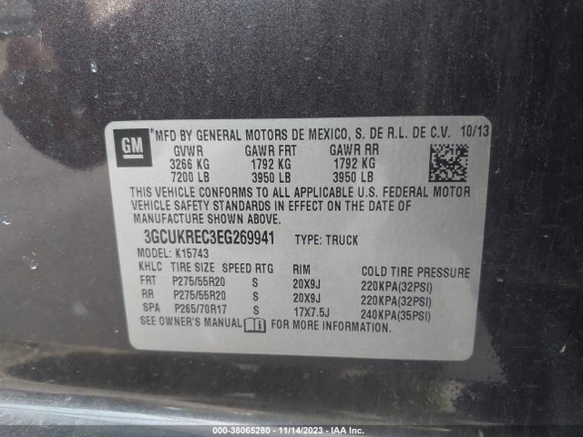 Chevrolet Silverado 1500 1lt 2014 3GCUKREC3EG269941 Image 9