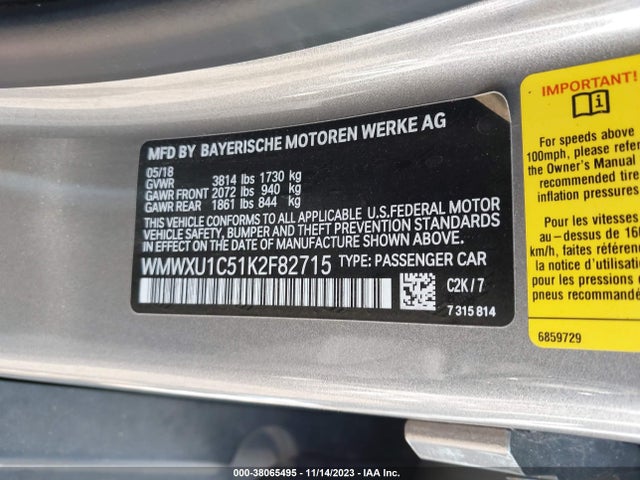 2019 MINI HARDTOP WMWXU1C51K2F82715 Photo 8