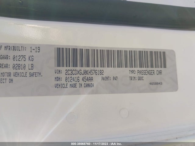 Dodge Charger Scat Pack Rwd 2019 2C3CDXGJ0KH576182 Image 9