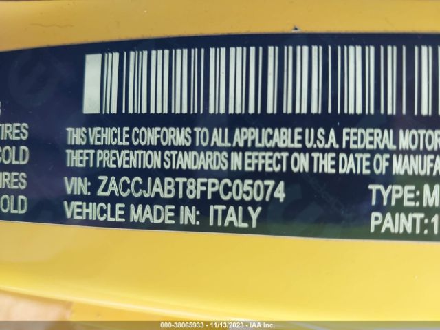 2015 JEEP RENEGADE ZACCJABT8FPC05074 Photo 8