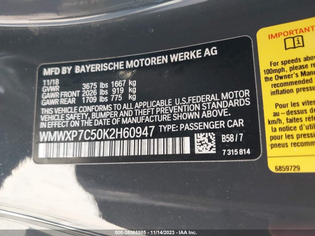 2019 MINI HARDTOP WMWXP7C50K2H60947 Photo 8