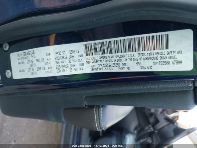 1C4PJMDBXGW155256 Jeep Cherokee Limited