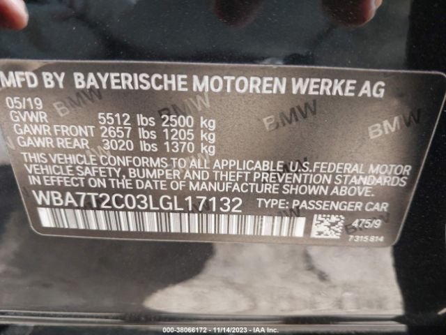 WBA7T2C03LGL17132 BMW 7 Series 740i