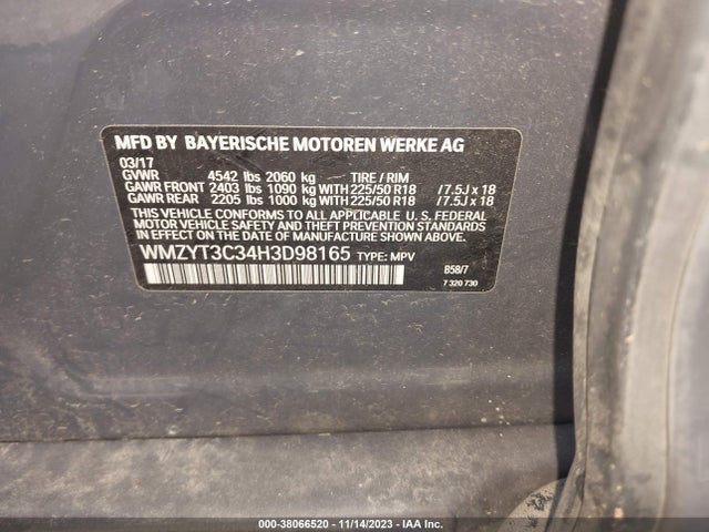 2017 MINI COUNTRYMAN WMZYT3C34H3D98165 Photo 8