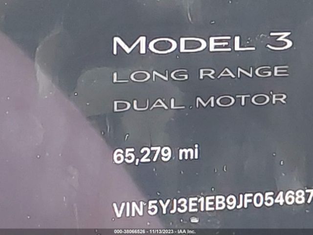 5YJ3E1EB9JF054687 Tesla Model 3 Long Range/performance