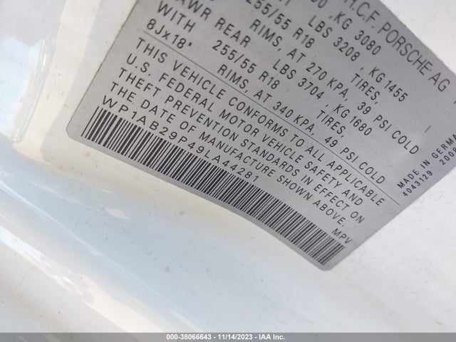 2009 PORSCHE CAYENNE WP1AB29P49LA44281 Photo 8