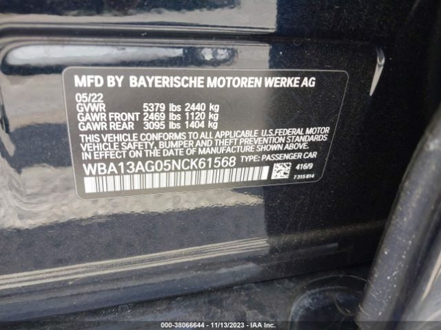 WBA13AG05NCK61568 BMW 530e