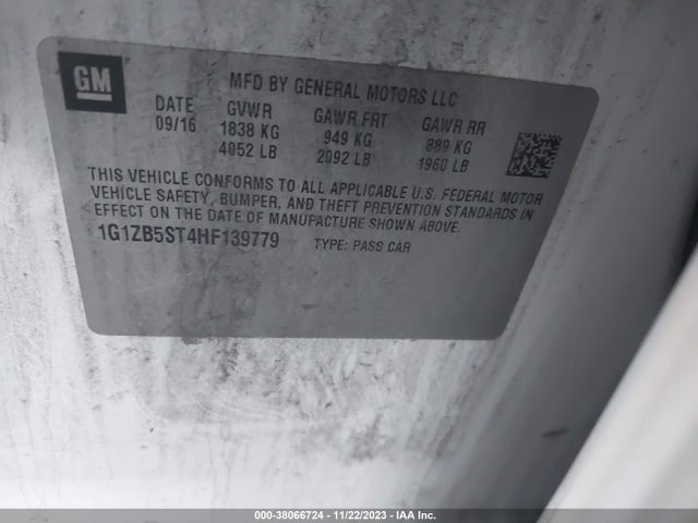 Chevrolet MALIBU LS 2017 1G1ZB5ST4HF139779 Image 9