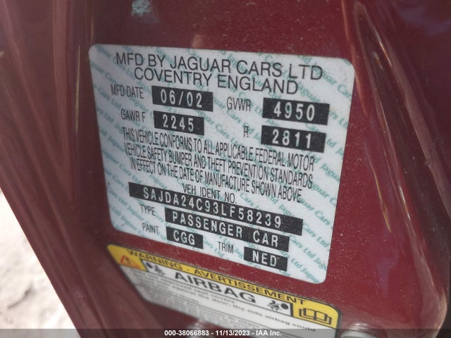 2003 JAGUAR XJ SAJDA24C93LF58239 Photo 8