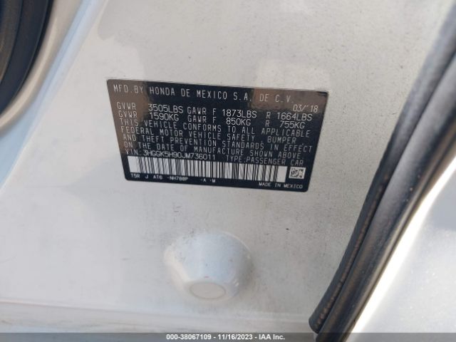 3HGGK5H90JM736011 Honda Fit Ex-l
