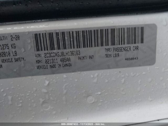 2C3CDXGJ8LH136163 Dodge Charger Scat Pack Rwd