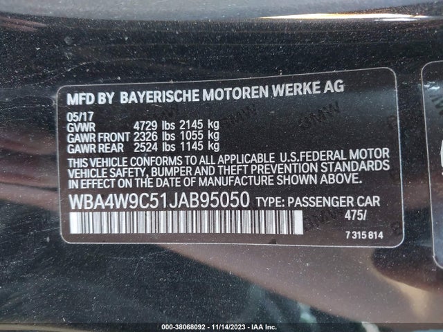 BMW 440i Xdrive 2018 WBA4W9C51JAB95050 Image 9