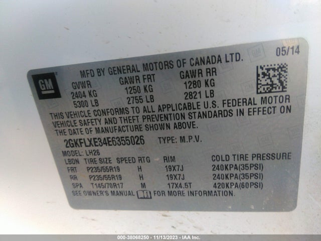 GMC Terrain Slt-1 2014 2GKFLXE34E6355026 Image 9