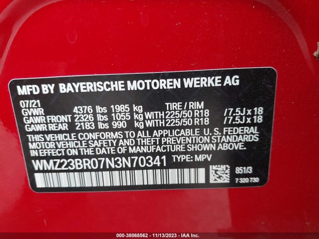 2022 MINI COUNTRYMAN WMZ23BR07N3N70341 Photo 8