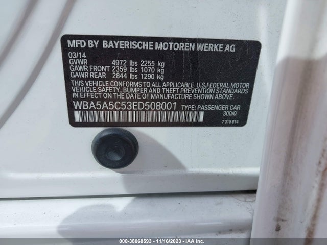 BMW 528I 2014 WBA5A5C53ED508001 Image 9