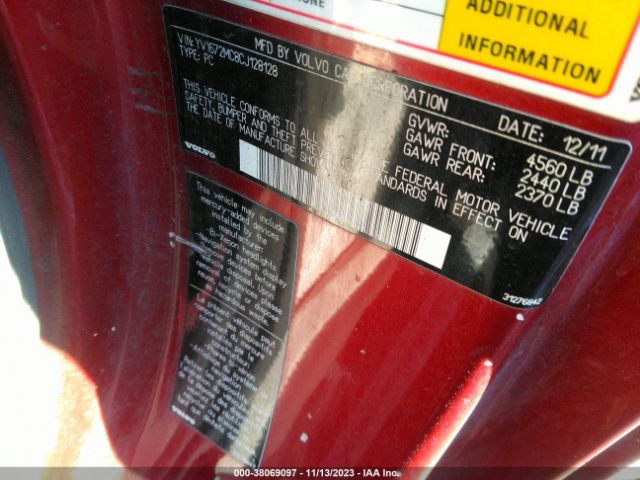 2012 VOLVO C70 YV1672MC8CJ128128 Photo 8