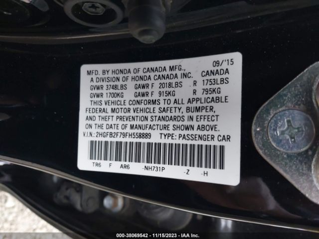 2HGFB2F79FH558889 Honda CIVIC SE
