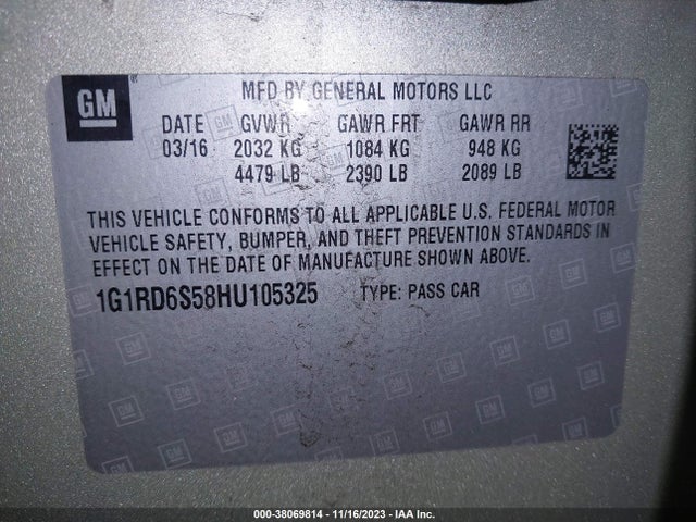Chevrolet Volt Premier 2017 1G1RD6S58HU105325 Image 9