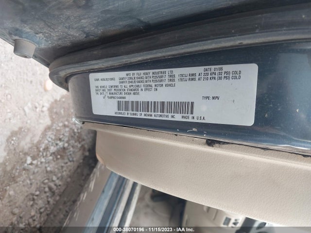 2005 SUBARU LEGACY WAGON (NATL) 4S4BP86C154368669 Photo 8