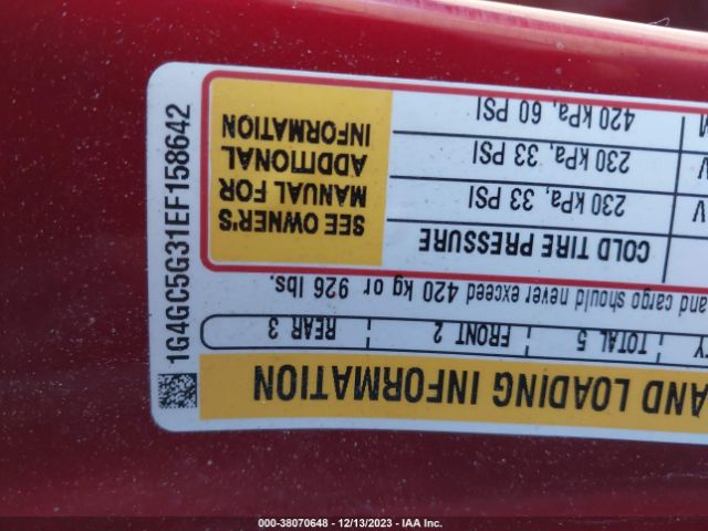 1G4GC5G31EF158642 Buick Lacrosse Leather Group