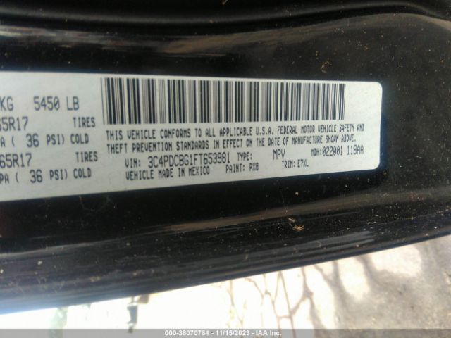 3C4PDCBG1FT653981 Dodge Journey Sxt