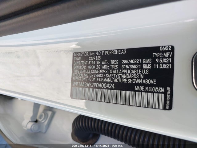 2023 PORSCHE CAYENNE WP1AA2AY2PDA00424 Photo 8