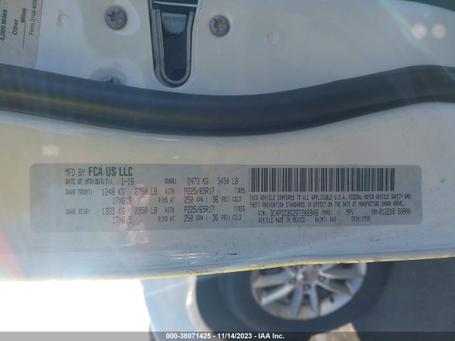 Dodge Journey Sxt 2016 3C4PDCBG2GT206948 Image 9