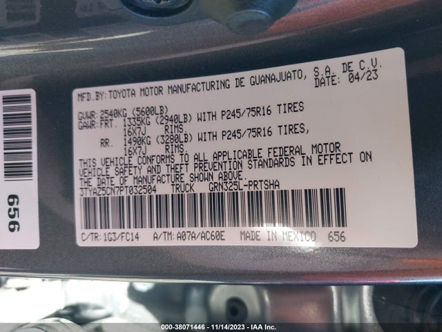 Toyota Tacoma Sr5 V6 2023 3TYAZ5CN7PT032504 Image 9