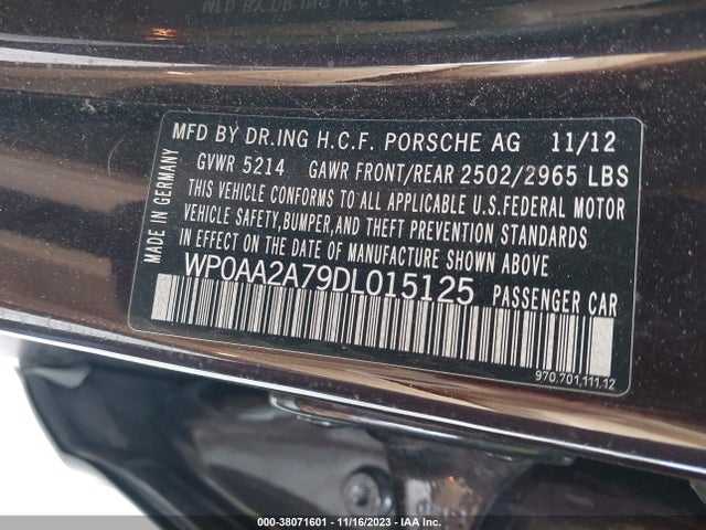 2013 PORSCHE PANAMERA WP0AA2A79DL015125 Photo 8