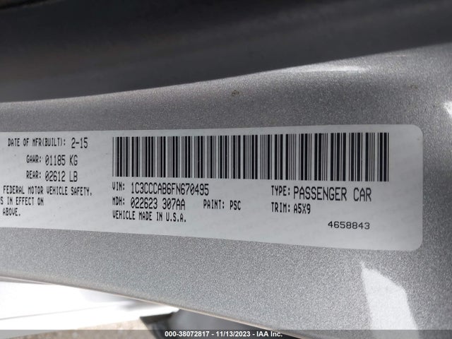 1C3CCCAB6FN670495 Chrysler 200 Limited