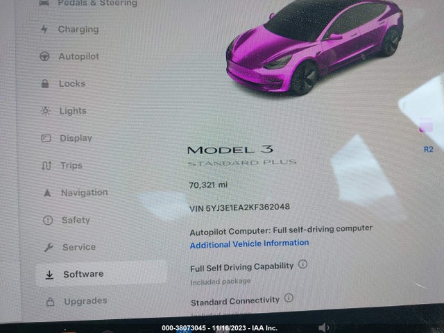 Tesla Model 3 Standard Range/standard Range Plus/long Range/mid Range 2019 5YJ3E1EA2KF362048 Image 7