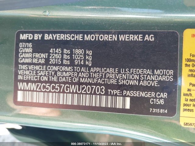 2016 MINI COUNTRYMAN WMWZC5C57GWU20703 Photo 8