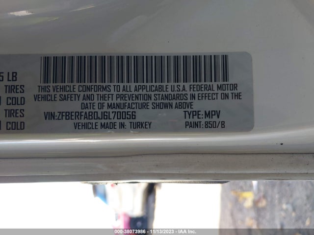 ZFBERFAB0J6L70056 RAM Promaster City Tradesman