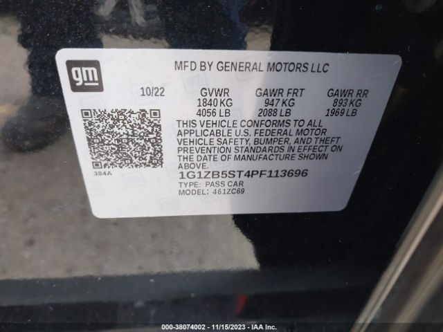 1G1ZB5ST4PF113696 Chevrolet Malibu Fwd Ls