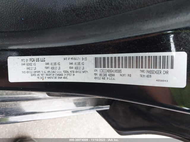 Chrysler 200 Limited 2016 1C3CCCAB9GN109385 Image 9