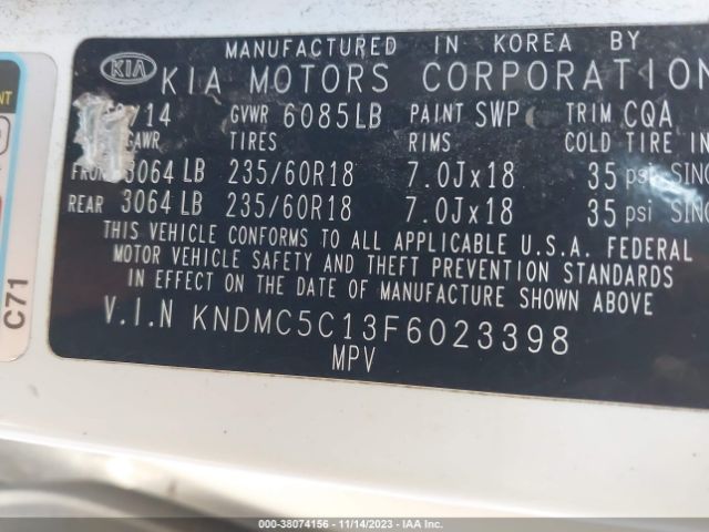 KNDMC5C13F6023398 KIA SEDONA EX